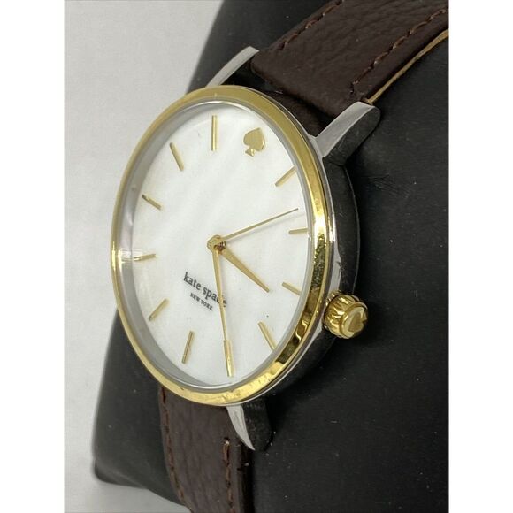 Kate Spade New York 0781 Women Brown Leather White Analog Dial Wrist Watch XX578 - Picture 4 of 12